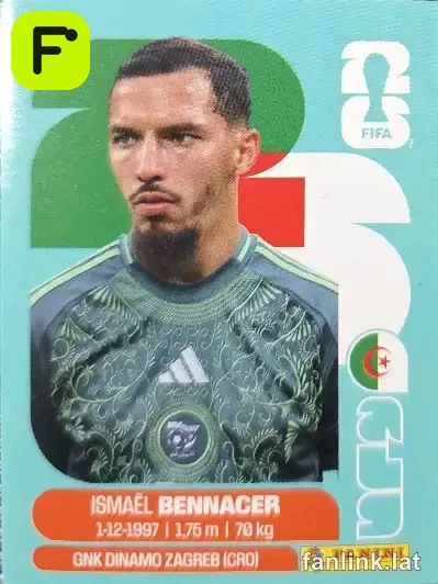 Ismael Bennacer #ALG8 — Lámina Panini FIFA World Cup 2026