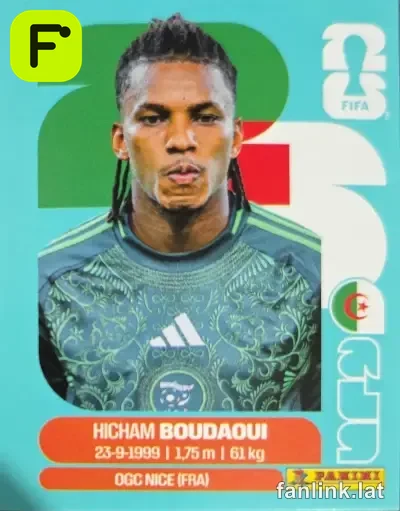Hicham Boudaoui #ALG10 — Lámina Panini FIFA World Cup 2026
