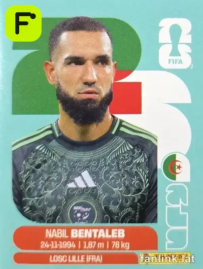 Nabil Bentalab #ALG12 — Lámina Panini FIFA World Cup 2026