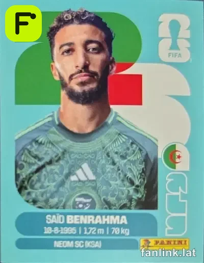 Said Benrahma #ALG16 — Lámina Panini FIFA World Cup 2026