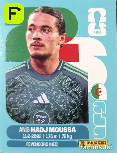 Anis Hadj Moussa #ALG17 — Lámina Panini FIFA World Cup 2026