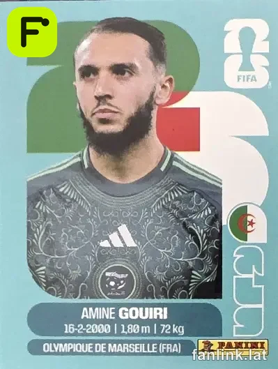 Amine Gouiri #ALG18 — Lámina Panini FIFA World Cup 2026