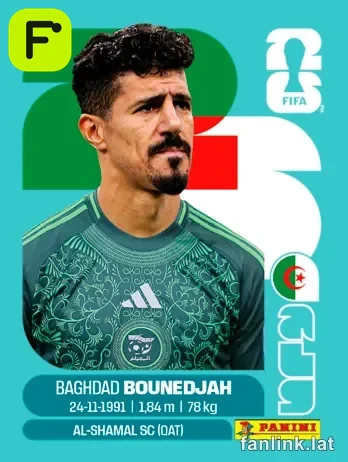 Baghdad Bounedjah #ALG19 — Lámina Panini FIFA World Cup 2026