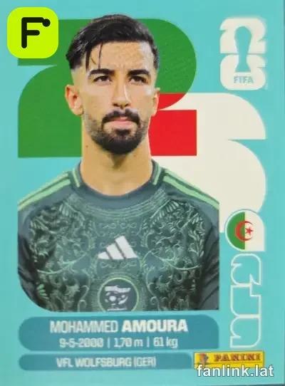 Mohammed Amoura #ALG20 — Lámina Panini FIFA World Cup 2026