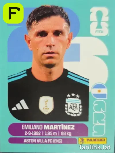 Emiliano Martinez #ARG2 — Lámina Panini FIFA World Cup 2026