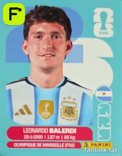 Leonardo Balerdi #ARG7 — Lámina Panini FIFA World Cup 2026