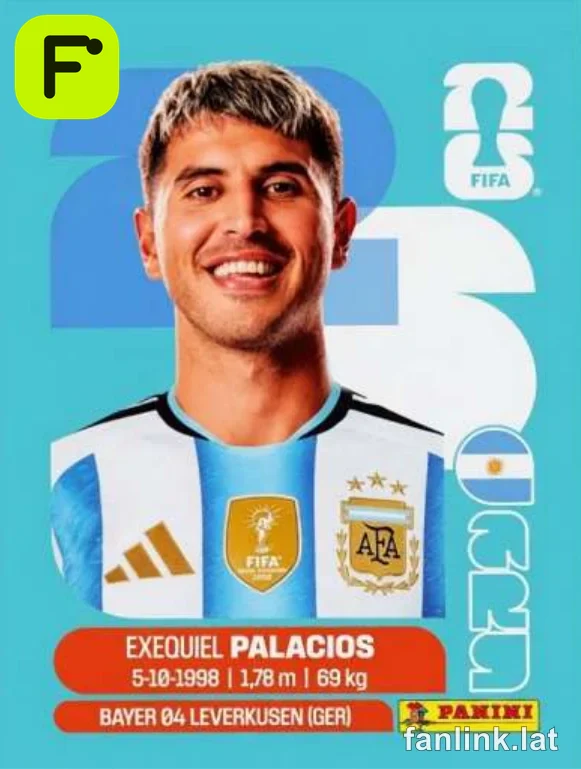 Exequiel Palacios #ARG11 — Lámina Panini FIFA World Cup 2026