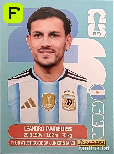 Leandro Paredes #ARG12 — Lámina Panini FIFA World Cup 2026
