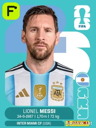 Lionel Messi #ARG17 — Lámina Panini FIFA World Cup 2026