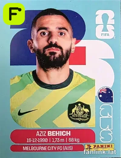 Aziz Behich #AUS7 — Lámina Panini FIFA World Cup 2026