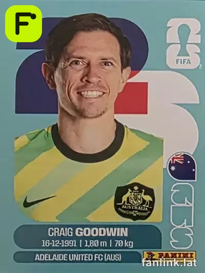 Craig Goodwin #AUS17 — Lámina Panini FIFA World Cup 2026