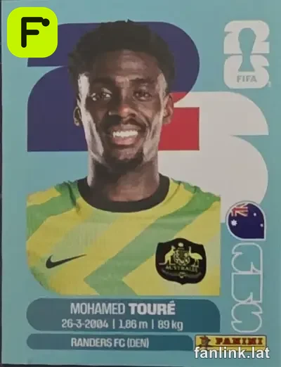 Mohamed Touré #AUS20 — Lámina Panini FIFA World Cup 2026