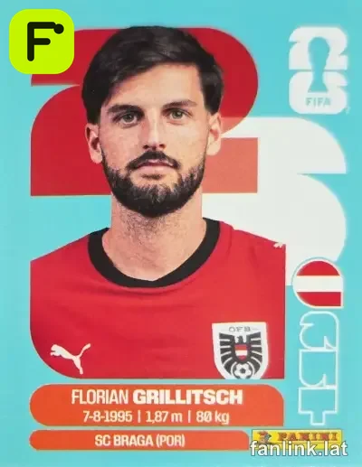 Florian Grillitsch #AUT14 — Lámina Panini FIFA World Cup 2026