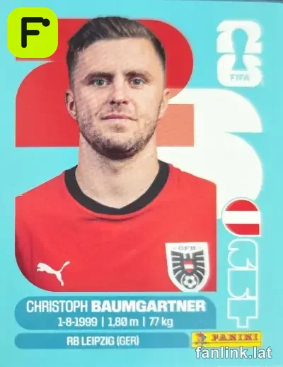 Christoph Baumgartner #AUT18 — Lámina Panini FIFA World Cup 2026
