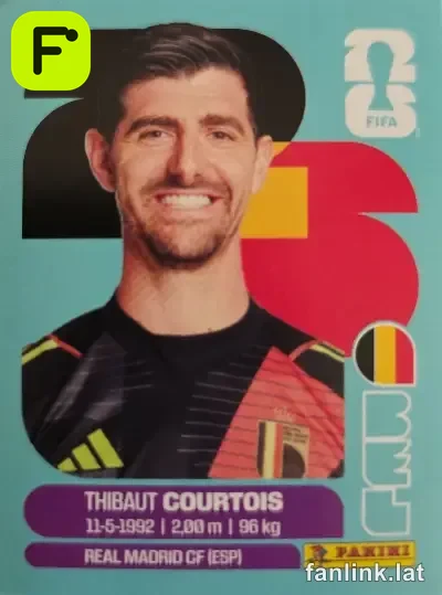 Thibaut Courtois #BEL2 — Lámina Panini FIFA World Cup 2026