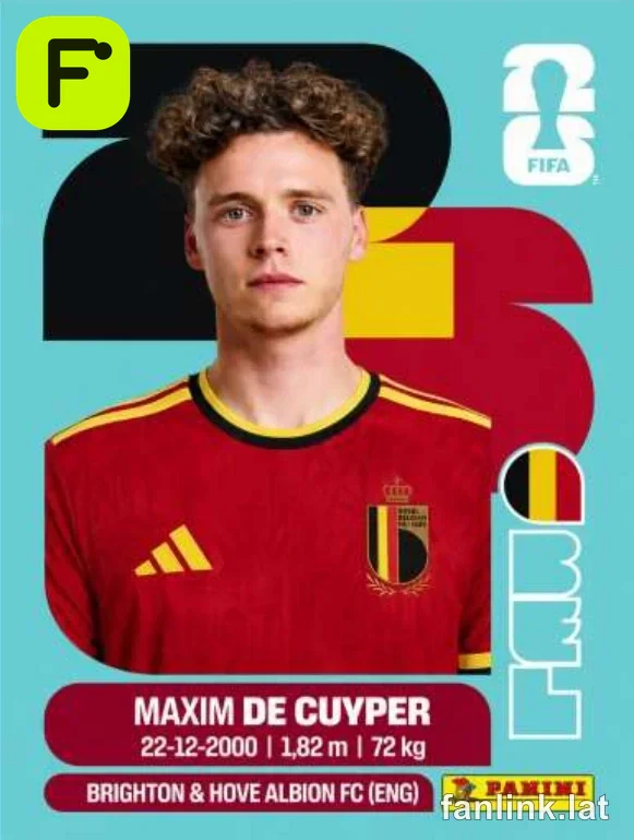 Maxim De Cuyper #BEL7 — Lámina Panini FIFA World Cup 2026