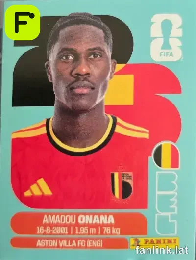 Amadou Onana #BEL10 — Lámina Panini FIFA World Cup 2026