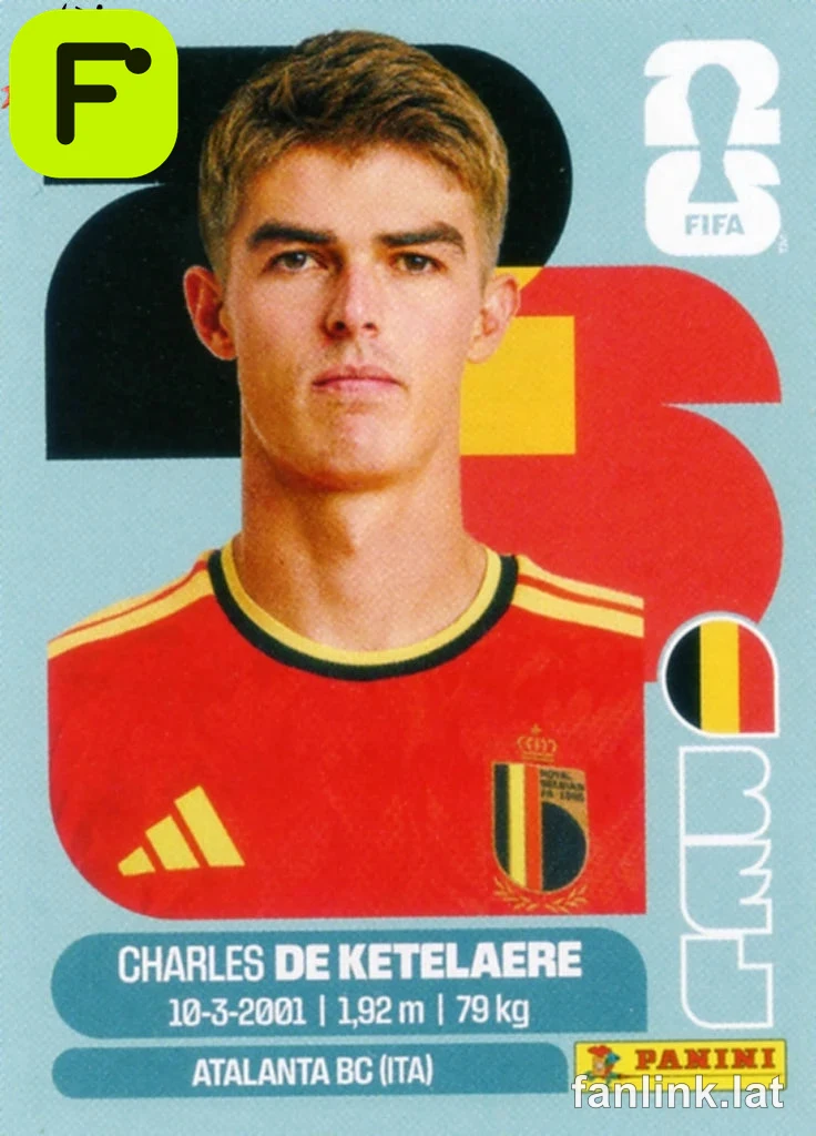 Charles De Ketelaere #BEL17 — Lámina Panini FIFA World Cup 2026
