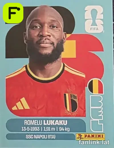 Romelu Lukaku #BEL20 — Lámina Panini FIFA World Cup 2026