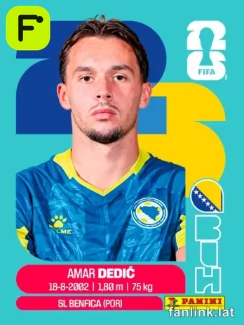 Amer Dedic #BIH3 — Lámina Panini FIFA World Cup 2026