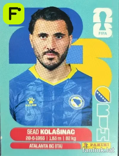 Sead Kolasinac #BIH4 — Lámina Panini FIFA World Cup 2026