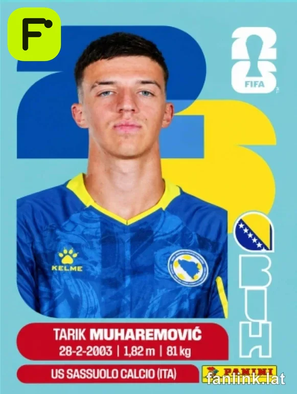 Tarik Muharemovic #BIH5 — Lámina Panini FIFA World Cup 2026