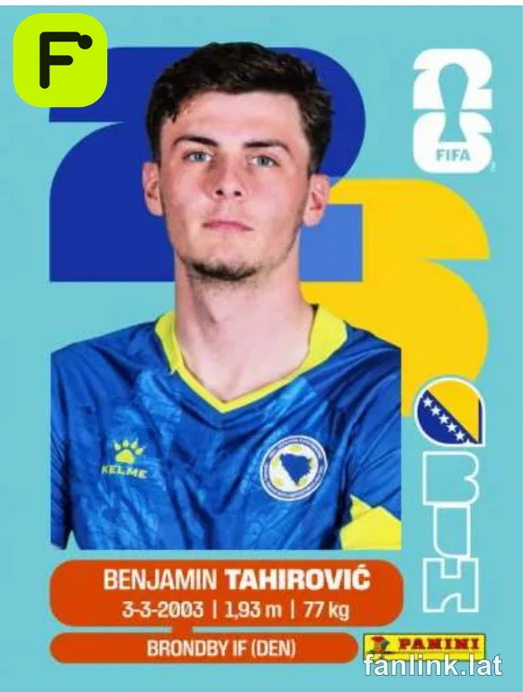 Benjamin Tahirovic #BIH9 — Lámina Panini FIFA World Cup 2026