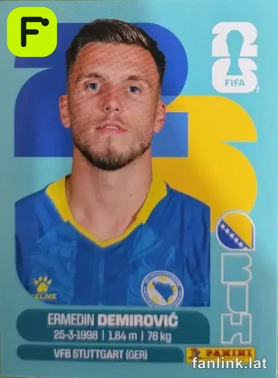Ermedin Demirovic #BIH17 — Lámina Panini FIFA World Cup 2026