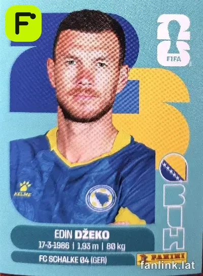 Edin Dzeko #BIH18 — Lámina Panini FIFA World Cup 2026