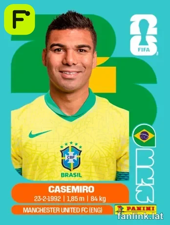 Casemiro #BRA10 — Lámina Panini FIFA World Cup 2026