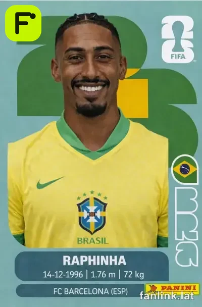 Raphinha #BRA19 — Lámina Panini FIFA World Cup 2026