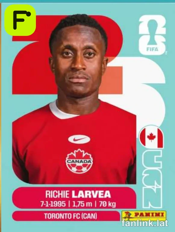 Riche Larvea #CAN6 — Lámina Panini FIFA World Cup 2026