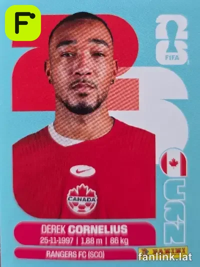 Derek Cornelius #CAN7 — Lámina Panini FIFA World Cup 2026