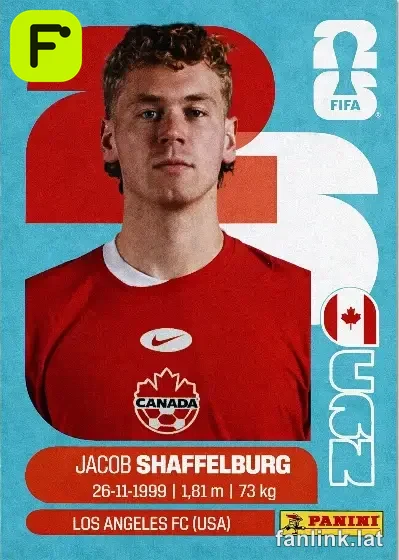 Jacob Shaffelburg #CAN14 — Lámina Panini FIFA World Cup 2026