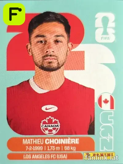 Mathieu Choinière #CAN15 — Lámina Panini FIFA World Cup 2026