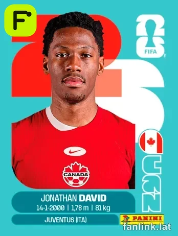 Jonathan David #CAN20 — Lámina Panini FIFA World Cup 2026