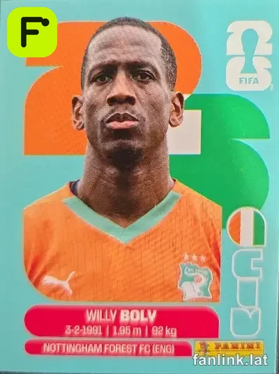 Willy Boly #CIV7 — Lámina Panini FIFA World Cup 2026