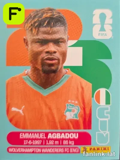Emmanuel Agbadou #CIV8 — Lámina Panini FIFA World Cup 2026