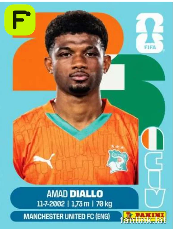Amad Diallo #CIV15 — Lámina Panini FIFA World Cup 2026