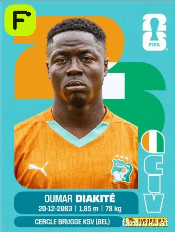 Oumar Diakite #CIV20 — Lámina Panini FIFA World Cup 2026
