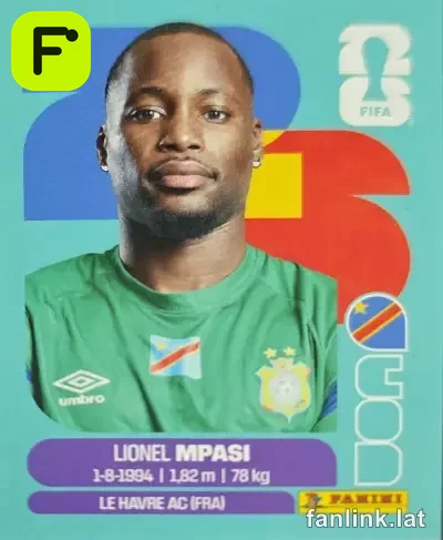 Lionel Mpasi #COD2 — Lámina Panini FIFA World Cup 2026