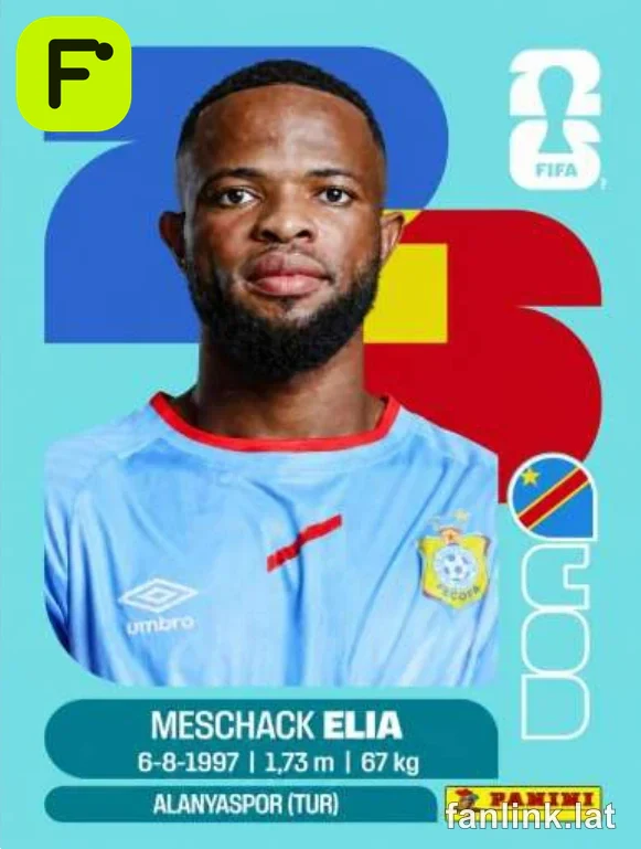 Meschak Elia #COD15 — Lámina Panini FIFA World Cup 2026