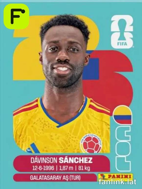 Dávinson Sánchez #COL4 — Lámina Panini FIFA World Cup 2026