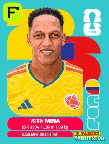 Yerry Mina #COL5 — Lámina Panini FIFA World Cup 2026