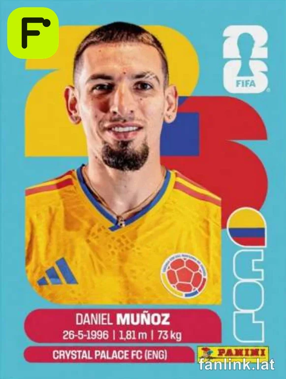 Daniel Muñoz #COL6 — Lámina Panini FIFA World Cup 2026
