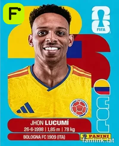 Jhon Lucumí #COL8 — Lámina Panini FIFA World Cup 2026