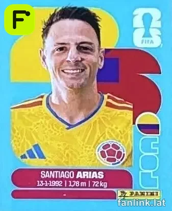 Santiago Arias #COL9 — Lámina Panini FIFA World Cup 2026