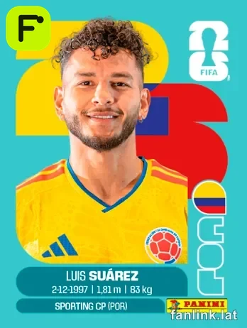 Luis Suárez #COL19 — Lámina Panini FIFA World Cup 2026