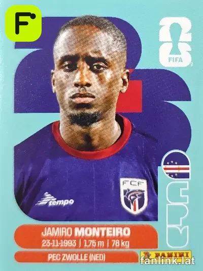 Jamiro Monteiro #CPV12 — Lámina Panini FIFA World Cup 2026