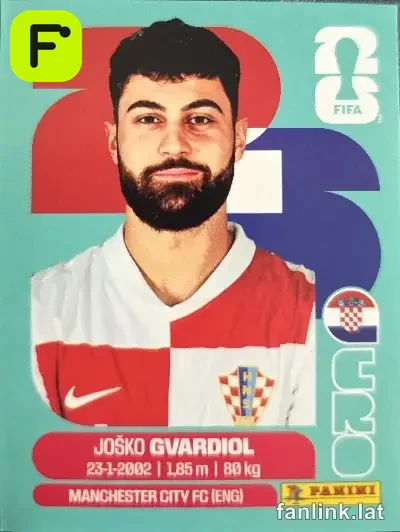 Josko Gvardiol #CRO4 — Lámina Panini FIFA World Cup 2026
